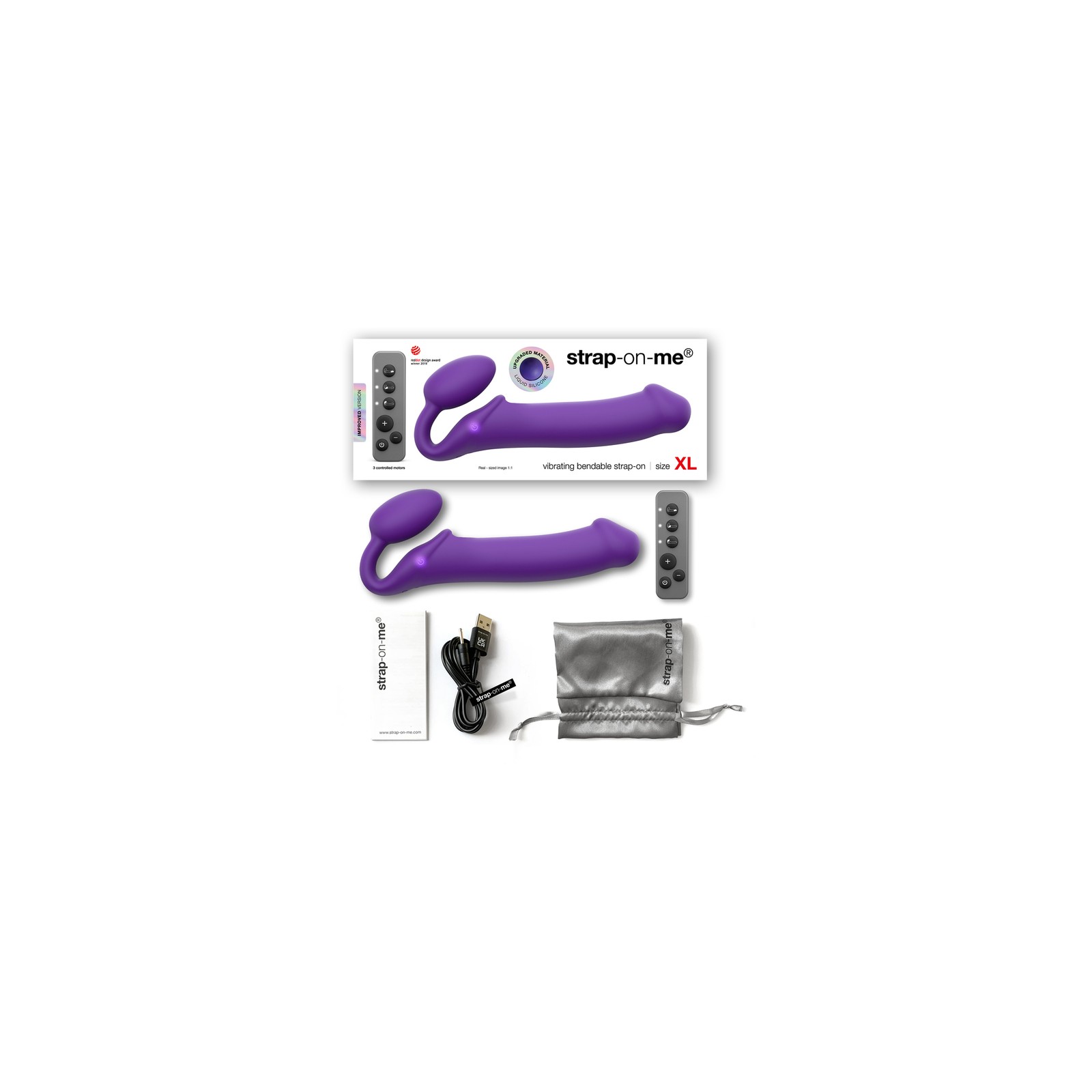 Strap-On-Me Rechargeable Vibrating Strap-On for Couples