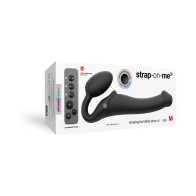 Strap-On-Me Rechargeable Remote-Controlled Silicone Vibrating Strap-On Black M