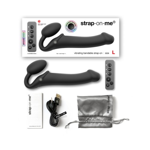 Strap-On-Me Strap-On Bendable Recargable Negro - Placer Supremo