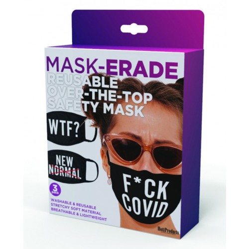 Mascarillas Maskerade - F Covid/Wtf?/Nuevo Normal 3-Pack