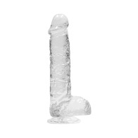 Dildo Realista Crystal Clear de 6 in. Con Bolas