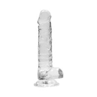 RealRock Crystal Clear Dildo with Balls