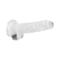 RealRock Crystal Clear Dildo with Balls