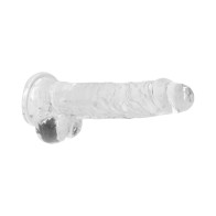 RealRock Crystal Clear Realistic 8 in. Dildo With Balls