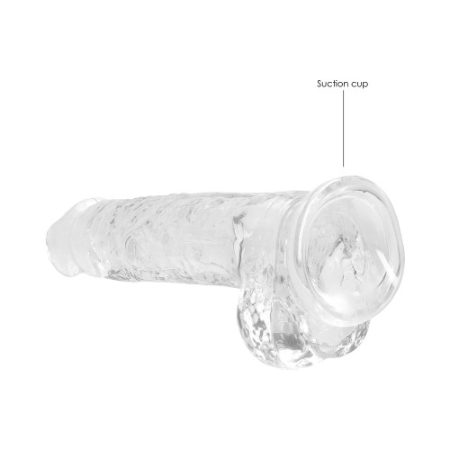 RealRock Crystal Clear Realistic 8 in. Dildo With Balls