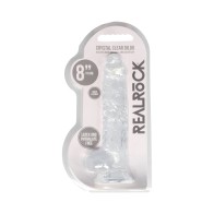 RealRock Crystal Clear Realistic 8 in. Dildo With Balls