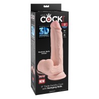 Dildo King Cock Plus 9 Pulgadas Beige