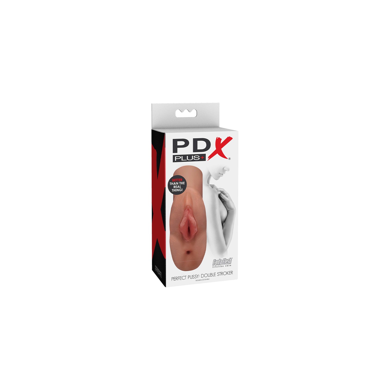 PDX Plus Perfect Pussy Double Stroker - Tan