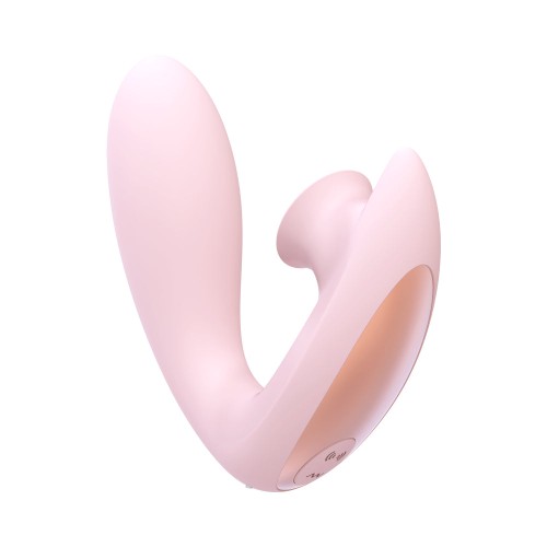 Shots Irresistible Desirable Rechargeable Silicone Dual Stimulator Pink