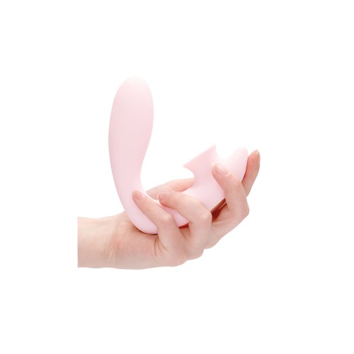 Shots Irresistible Desirable Rechargeable Silicone Dual Stimulator Pink