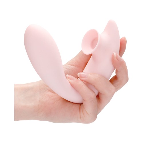 Shots Irresistible Desirable Rechargeable Silicone Dual Stimulator Pink