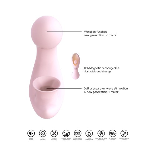 Shots Irresistible Desirable Rechargeable Silicone Dual Stimulator Pink