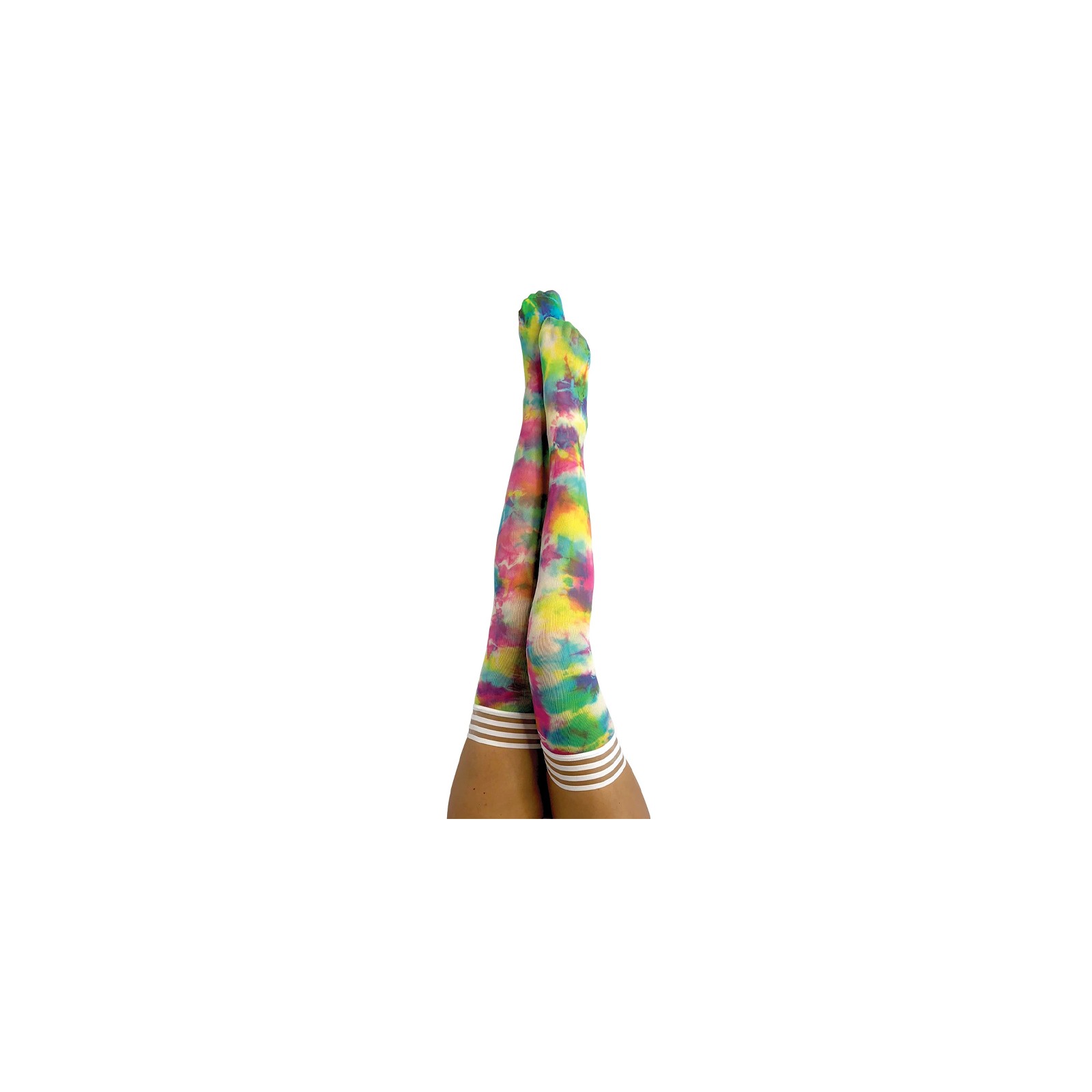 Kixies Gilly Rainbow Tie-Dye Thigh Highs