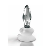 Icicles No. 91 Glass Anal Plug With Suction Cup Clear