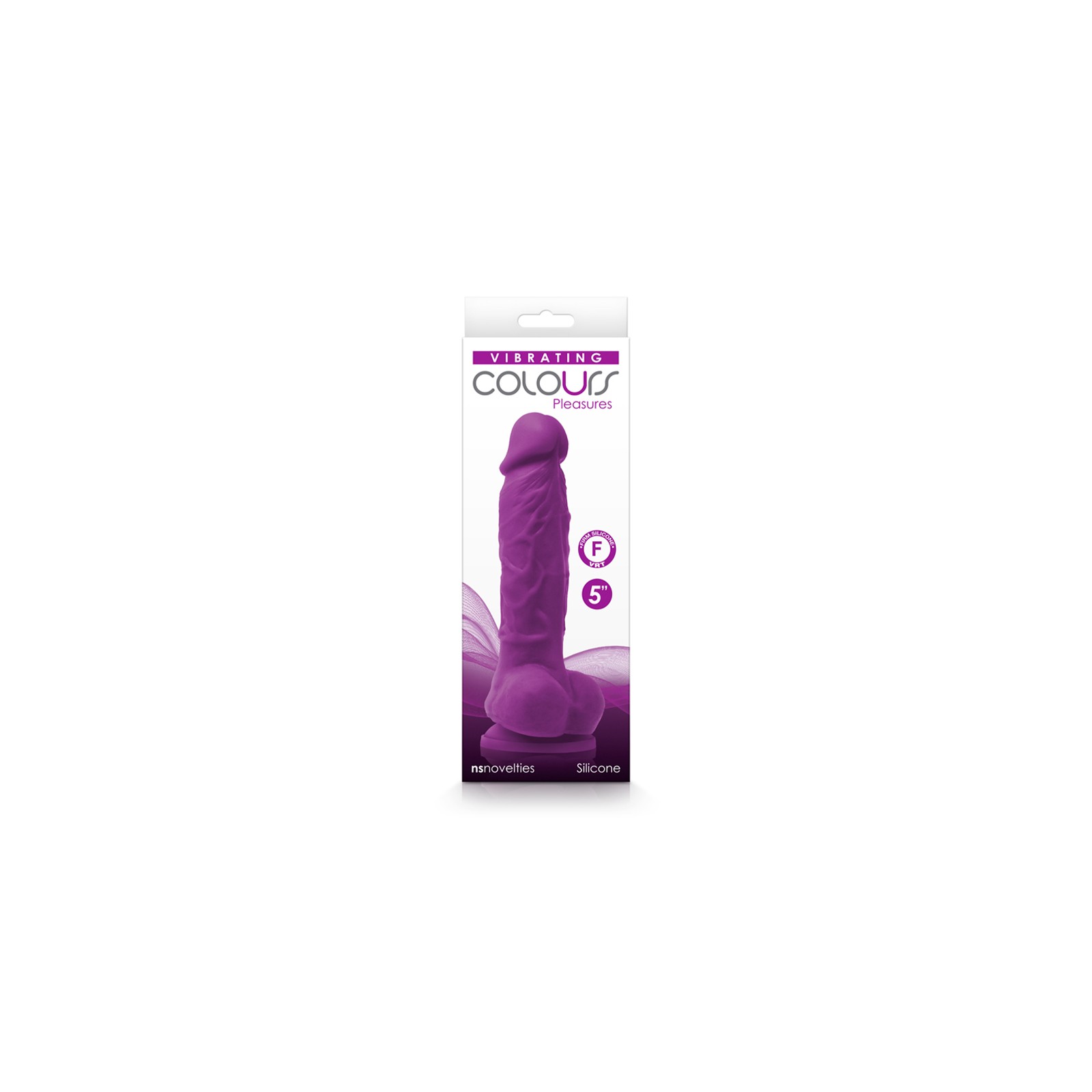 Colours Pleasures 5 in. Vibrating Dildo Purple