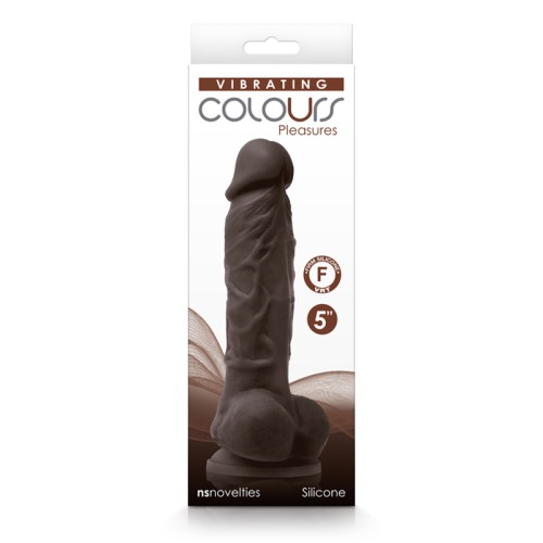 Colours Pleasures Dildo Vibrante de 5 Pulgadas Marrón Oscuro