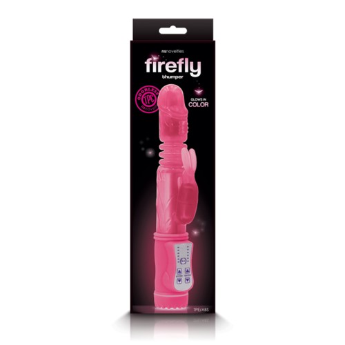 Firefly Thumper Thrusting Rabbit Vibrator in Pink