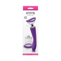 INYA Pump N Vibe Vibrador Doble y Bomba Recargable Púrpura