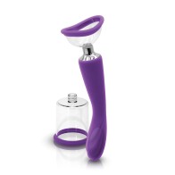 INYA Pump N Vibe Vibrador Doble y Bomba Recargable Púrpura