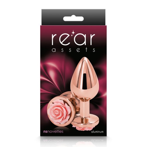 Rear Assets Medium Rose Anal Plug