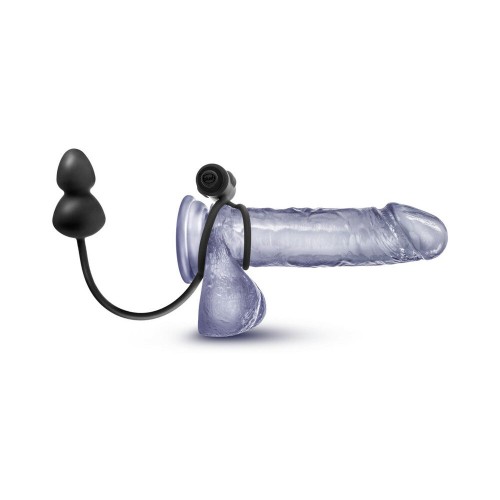 Platinum Silicone Anal Plug with Vibrating C-Ring