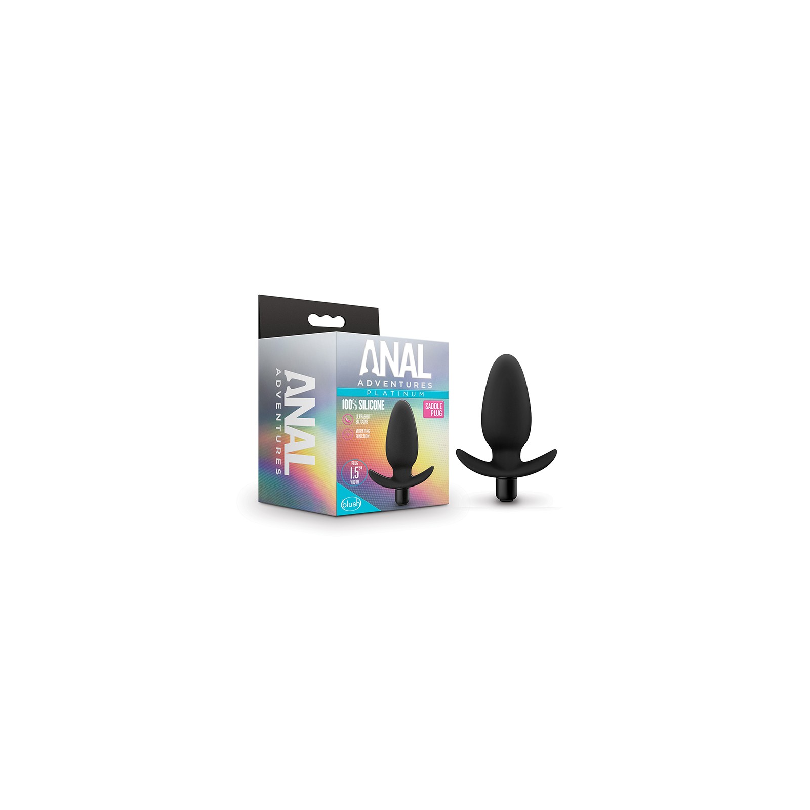 Anal Adventures Vibrating Saddle Plug Black