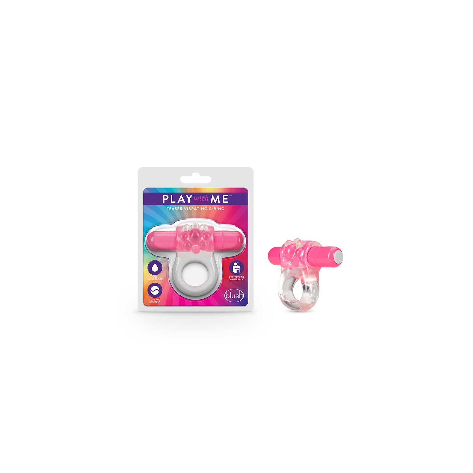 Play with Me Teaser Vibrating C-Ring Pink