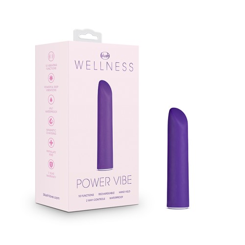 Vibrador Bullet Recargable Wellness Power Vibe Púrpura