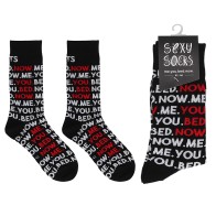 Shots Sexy Socks Me.You.Bed.Now. M/L - Playful Comfort