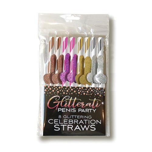 Glitterati Penis Party Cocktail Straws