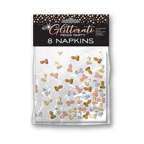 Servilletas de Fiesta Glitterati Penes Pack de 8