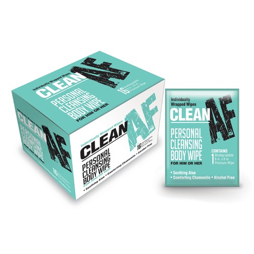 Toallitas de Limpieza Personal Clean AF Refrescantes 16-Pack