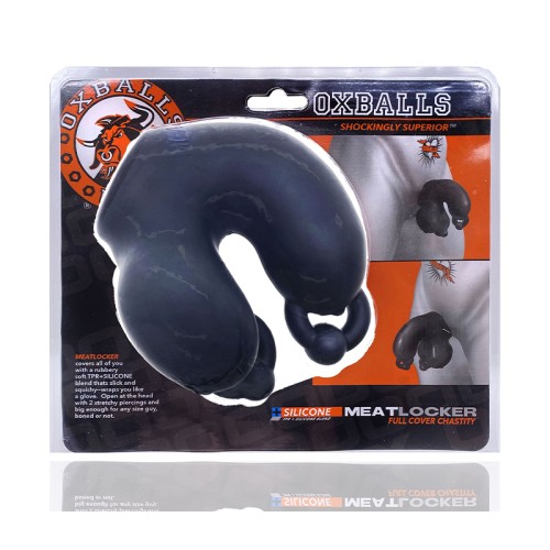 Oxballs Meatlocker Chastity Device Black Ice