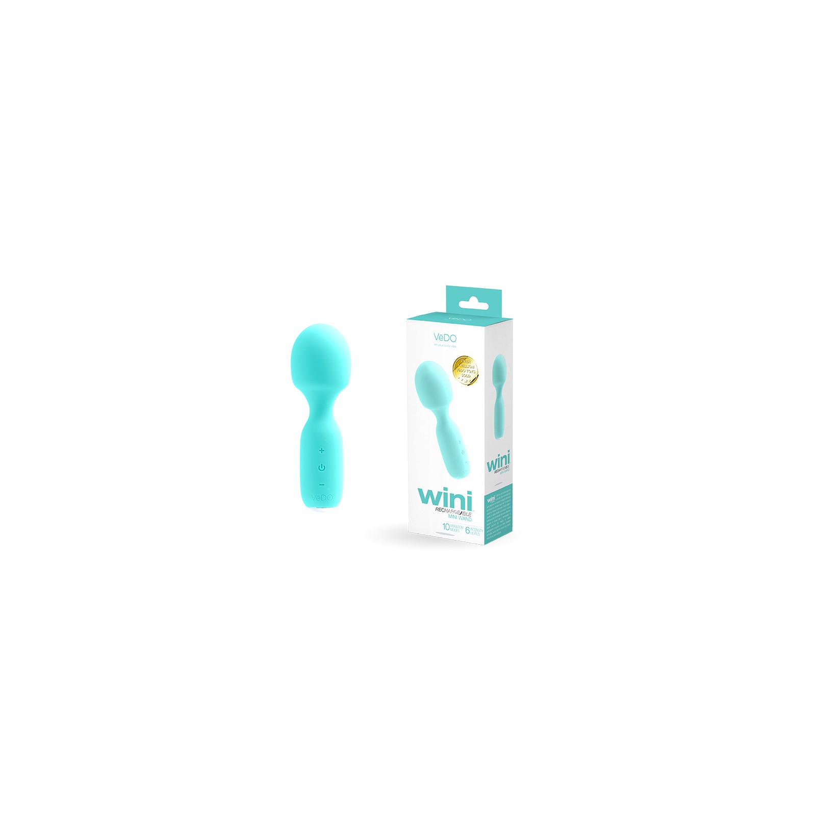 Vedo Wini Rechargeable Mini Wand Tease Me Turquoise