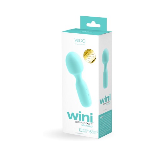 Vedo Wini Rechargeable Mini Wand Tease Me Turquoise