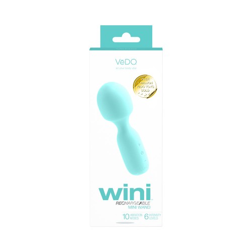 Vedo Wini Rechargeable Mini Wand Tease Me Turquoise