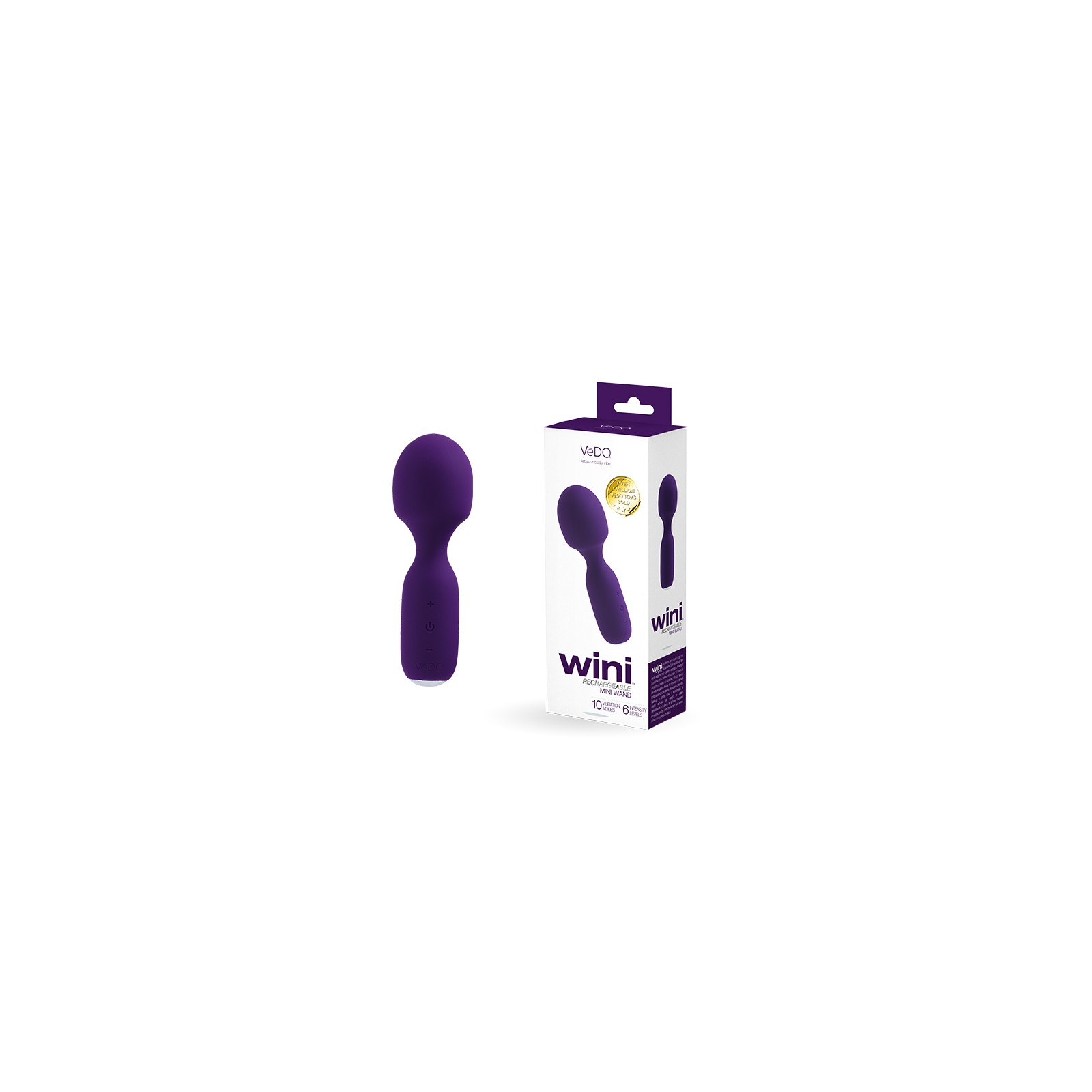 Vedo Wini Rechargeable Mini Wand Deep Purple