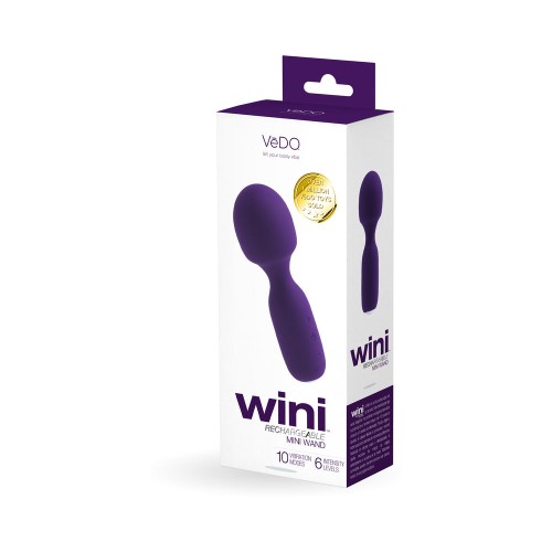 Vedo Wini Rechargeable Mini Wand Deep Purple