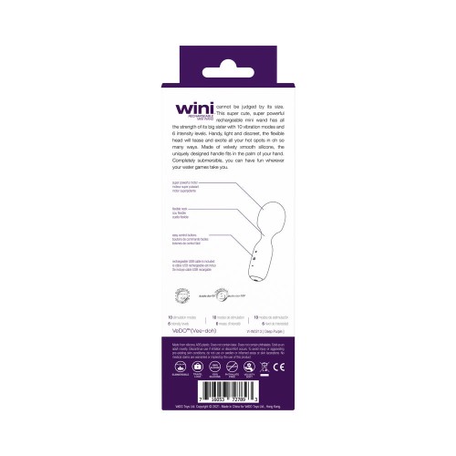 Vedo Wini Rechargeable Mini Wand Deep Purple