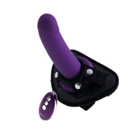 Vedo Strapped Rechargeable Vibrating Strap-On - Dark Purple