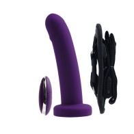 Vedo Strapped Rechargeable Vibrating Strap-On - Dark Purple