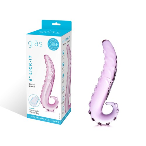 Dildo de Vidrio Lick-It de 6 Pulgadas para la Máxima Estimulación