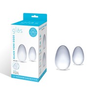 Glas 2-Piece Glass Yoni Egg Set for pelvic health