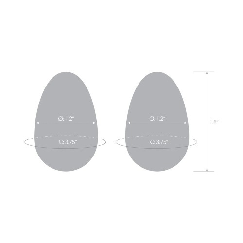 Glas 2-Piece Glass Yoni Egg Set for pelvic health