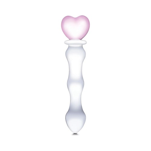 Glas 8 in. Sweetheart Glass Dildo Pink