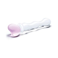 Glas 8 in. Sweetheart Glass Dildo Pink