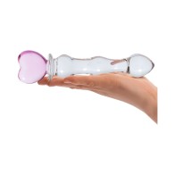 Glas 8 in. Sweetheart Glass Dildo Pink