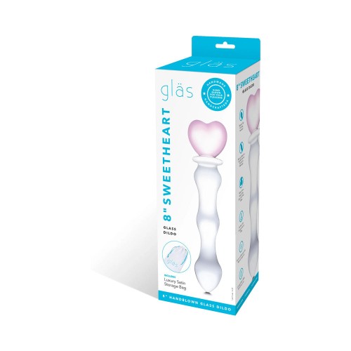 Glas 8 in. Sweetheart Glass Dildo Pink