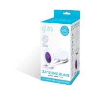 Plug Anal de Vidrio Bling Bling con Base de Joya