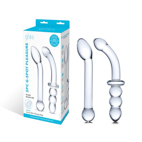 Set de Dildos de Cristal para Placer G-Spot de Glas